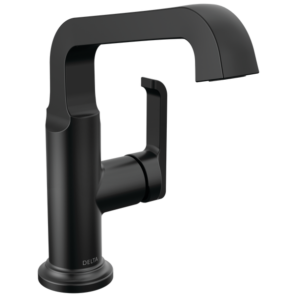 Single Handle Mid-Height Vessel Bathroom in Matte Black 689-BL-DST