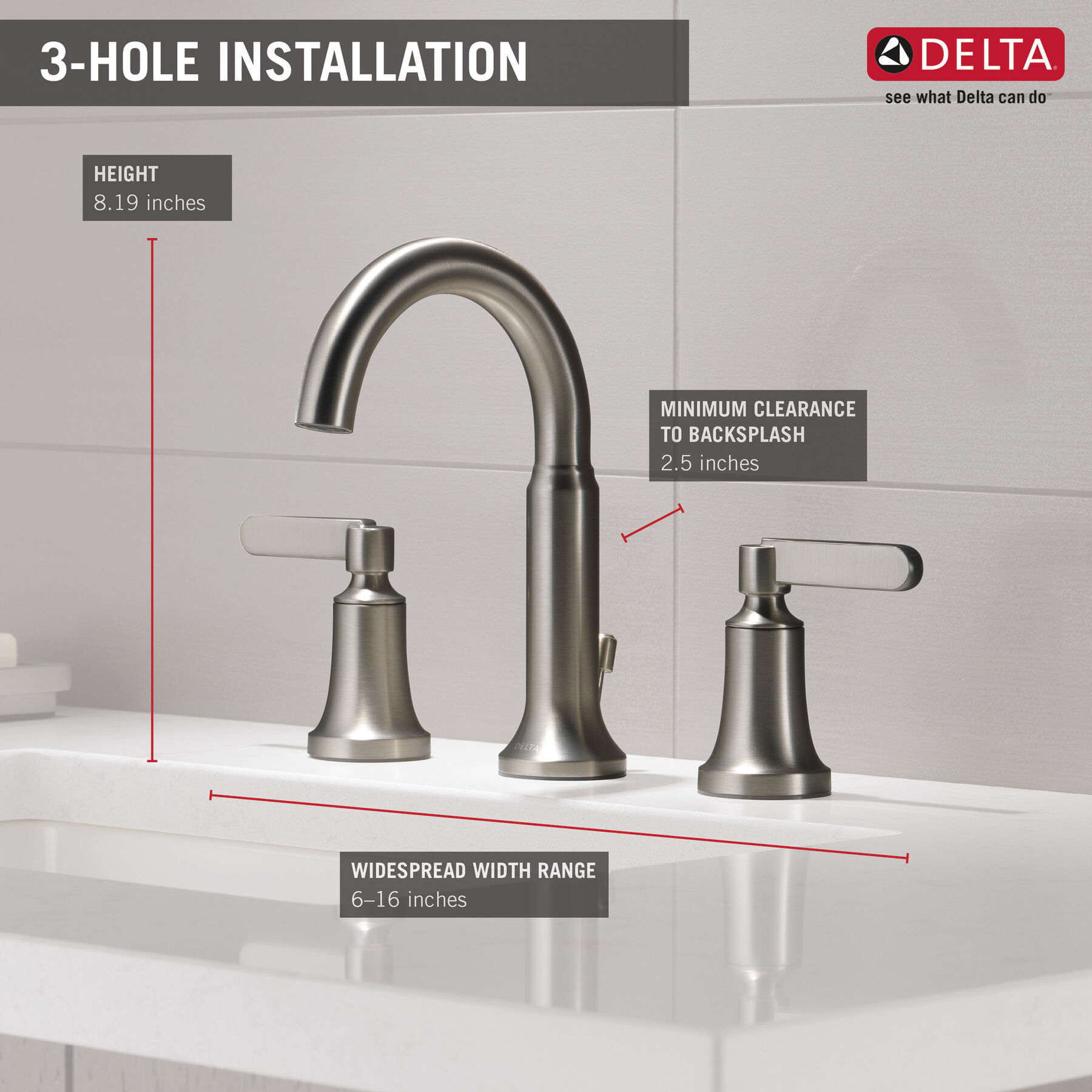 Two Handle Widespread Bathroom Faucet in Spotshield Brushed Nickel ...