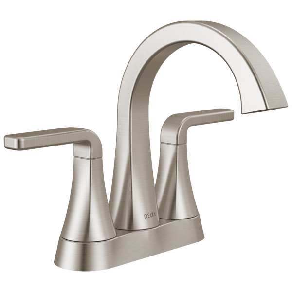 Two Handle Tract-Pack Centerset Bathroom Faucet in Stainless