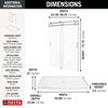 60x32 Alcove Shower Base with Door Bundle - Center Drain Curve