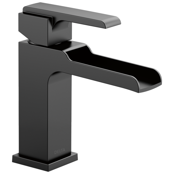 Single Handle Channel Bathroom Faucet in Matte Black 568LF-BLLPU
