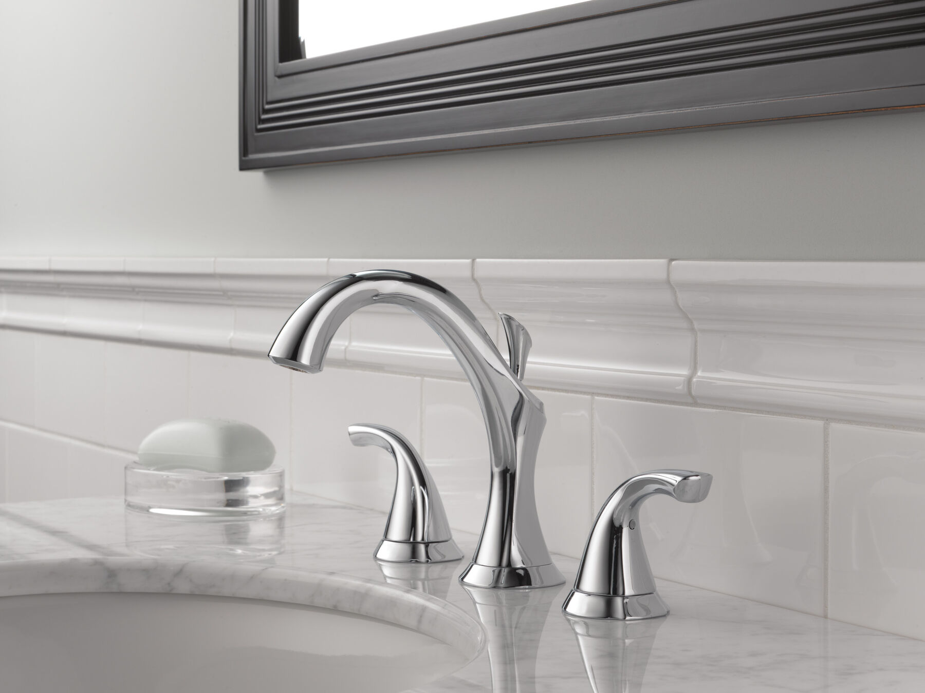 Two Handle Widespread Bathroom Faucet in Chrome 3592LF | Delta Faucet