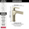 Single Handle Bathroom Faucet - Less Pop Up
