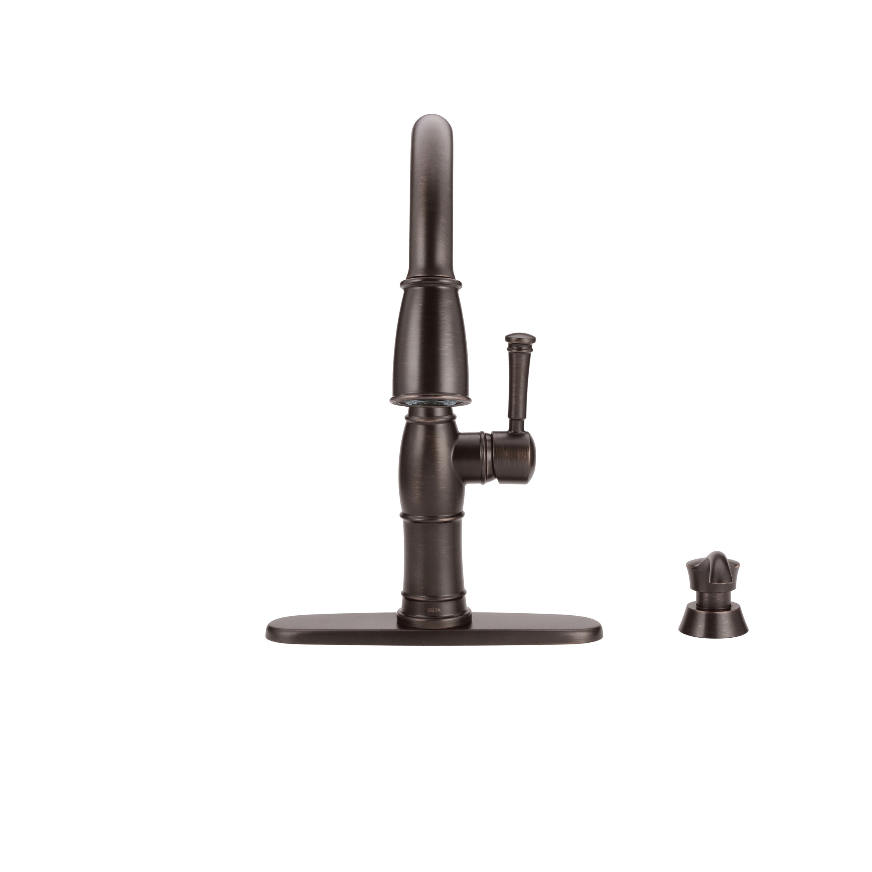 Single Handle Pull-Down Kitchen Faucet with Soap Dispenser and