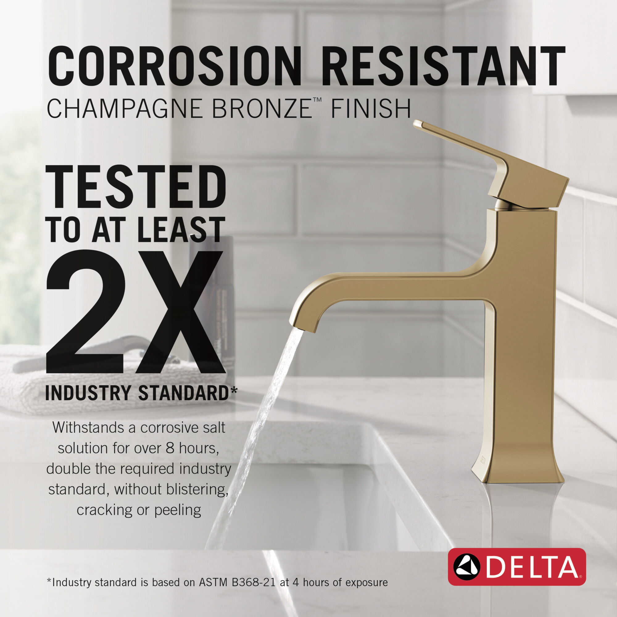 Single Handle Bathroom Faucet in Champagne Bronze 539-CZMPU-DST