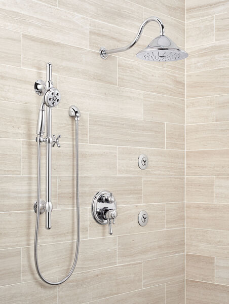 H2okinetic 3 Setting Slide Bar Hand Shower 51308 Delta Faucet The gripper easy install adjule curved shower rod at bed bath beyond you. h2okinetic 3 setting slide bar hand shower