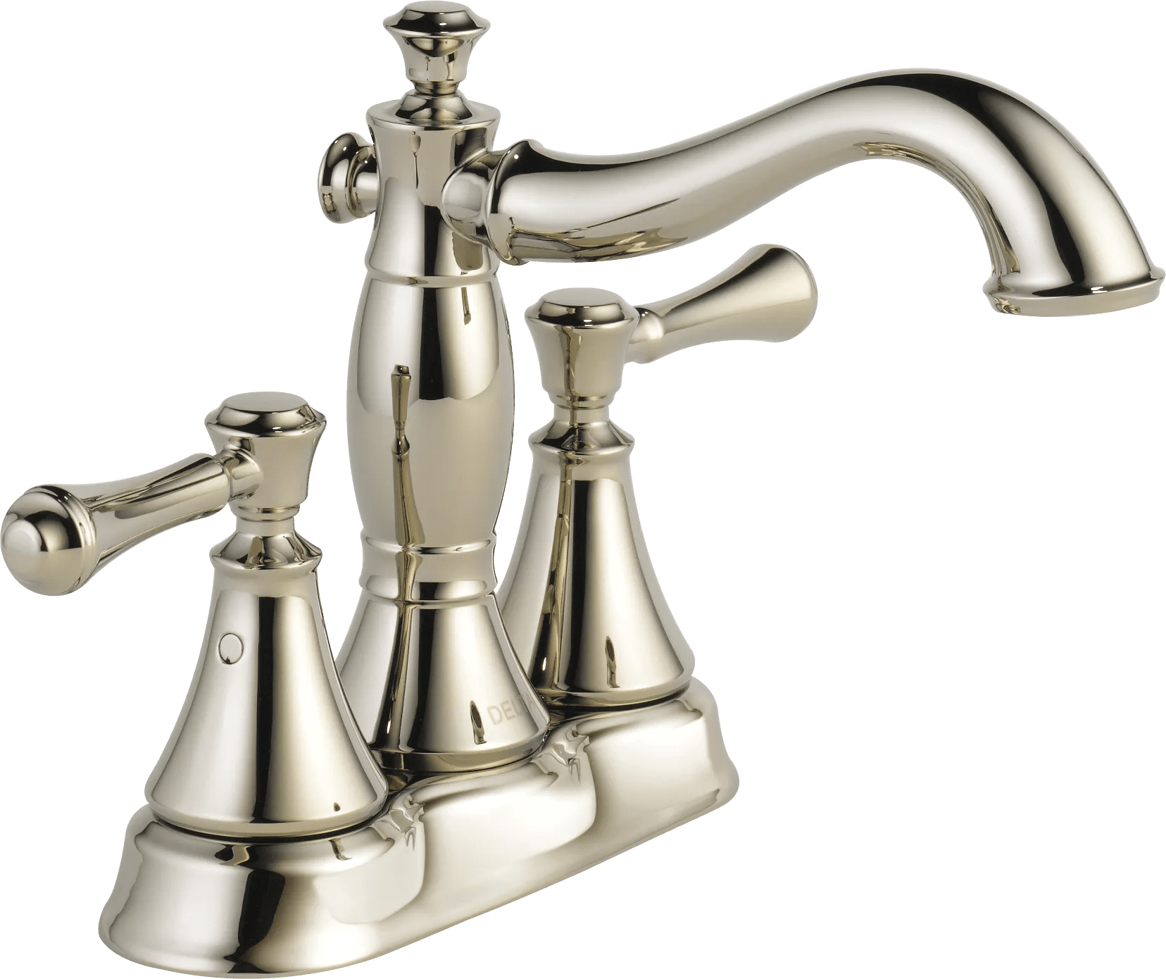 Delta Faucet CassidyE Two Handle Centerset Bathroom Faucet - Metal Pop-Up - Polished Nickel