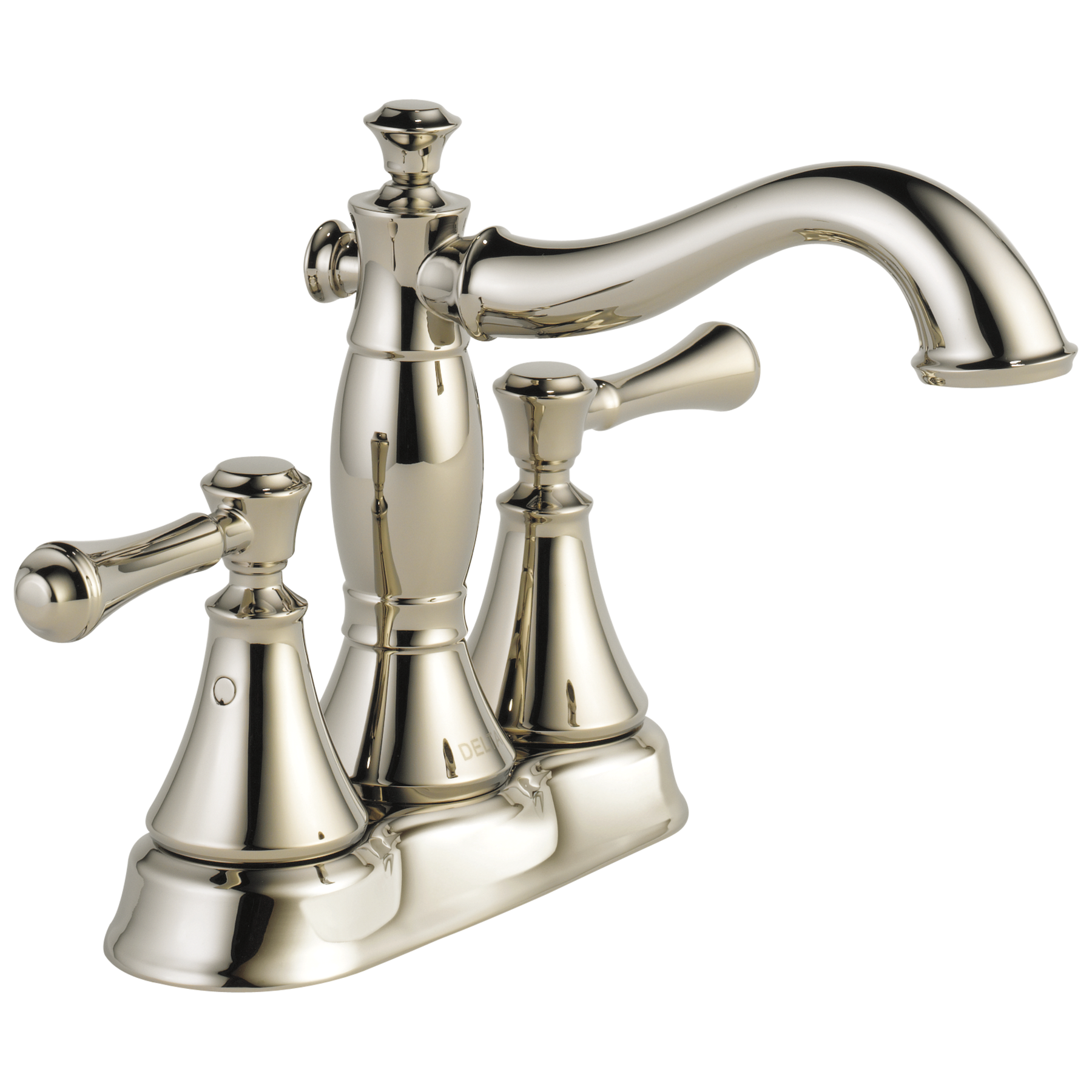 Two Handle Centerset Bathroom Faucet - Metal Pop-Up in Polished