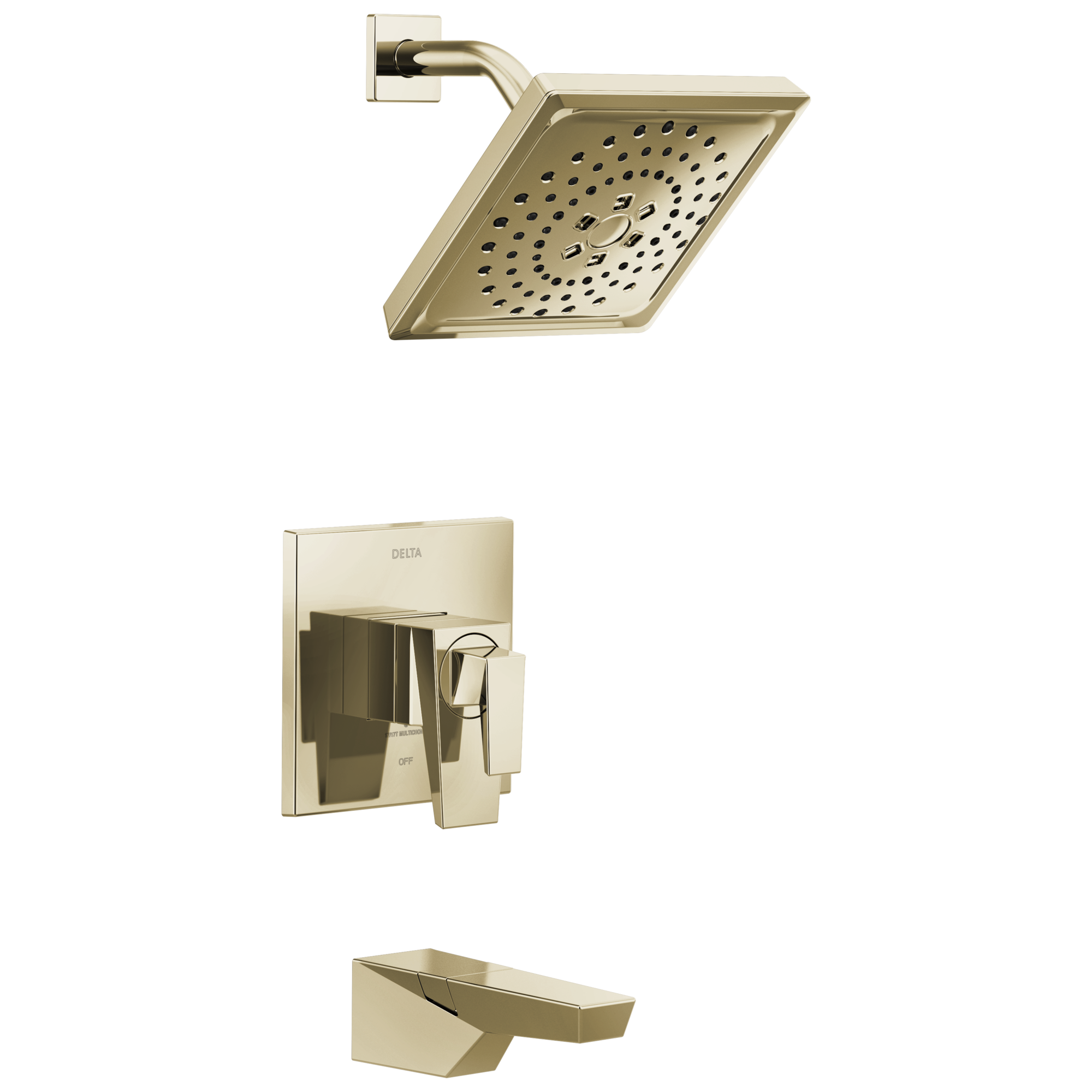 Delta Faucet Trilliane 17 Series H2okinetic Tub Shower Trim - Lumicoat Polished - Nickel