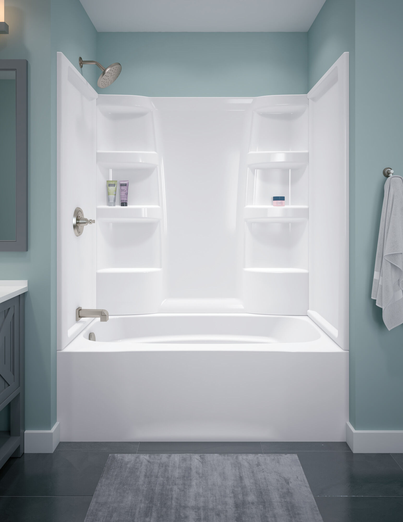 ProCrylic 60 in. x 32 in. Bathtub Surround in High Gloss White