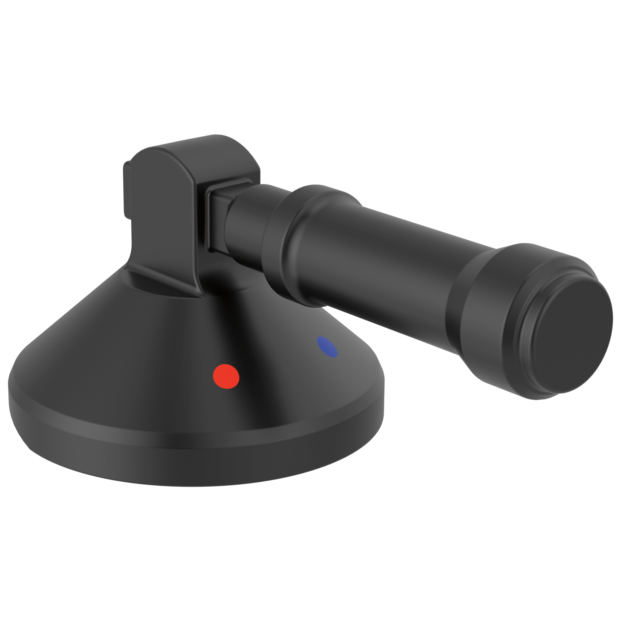 BroderickE 3-Hole Roman Tub w/Hand Shower - Handle Kit-Level - Matte Black