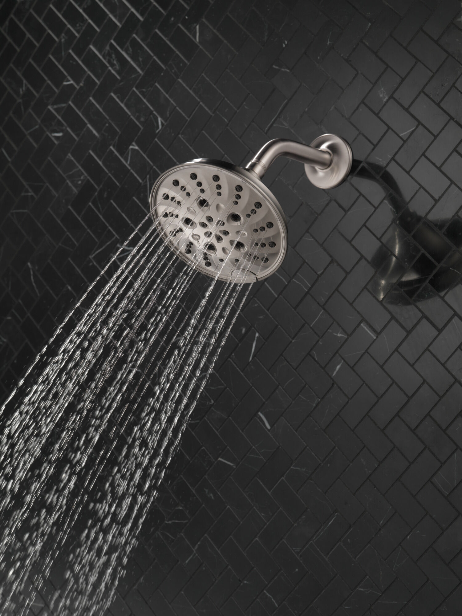 H2Okinetic® 5-Setting Traditional Raincan Shower Head in Lumicoat