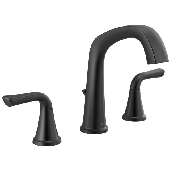Two Handle Widespread Bathroom Faucet in Matte Black 35890LFBL Delta