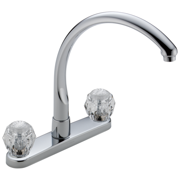 Two Handle Waterfall Kitchen Faucet in Chrome 2176WW Delta Faucet