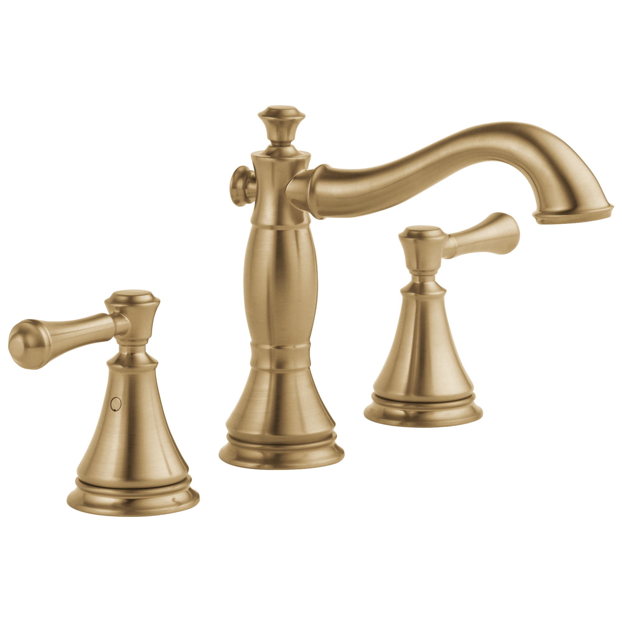 Delta Faucet Champagne Bronze 2-Handle Widespread Bathroom Faucet Metal Drain 