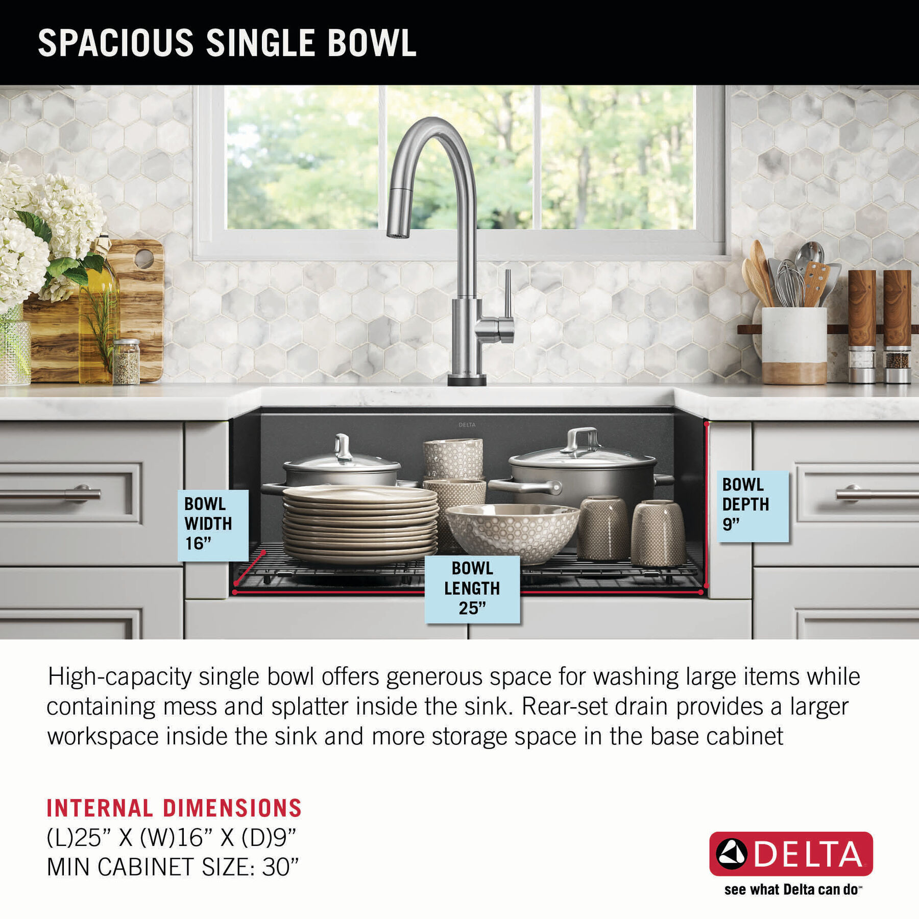 27&rdquo; Undermount 16 Gauge Workstation Kitchen Sink Single Bowl with WorkFlow&trade; Ledge and Accessories