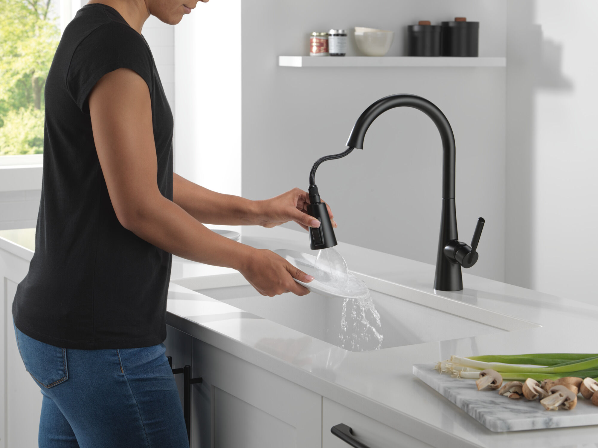 Single Handle Pull-Down Kitchen Faucet with ShieldSpray Technology
