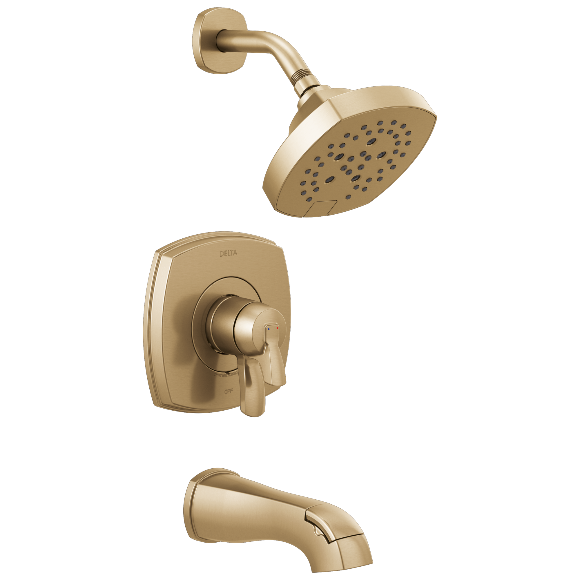 Delta Faucet Stryke 17 Series Tub And Shower Only - Lumicoat Champagne - Bronze