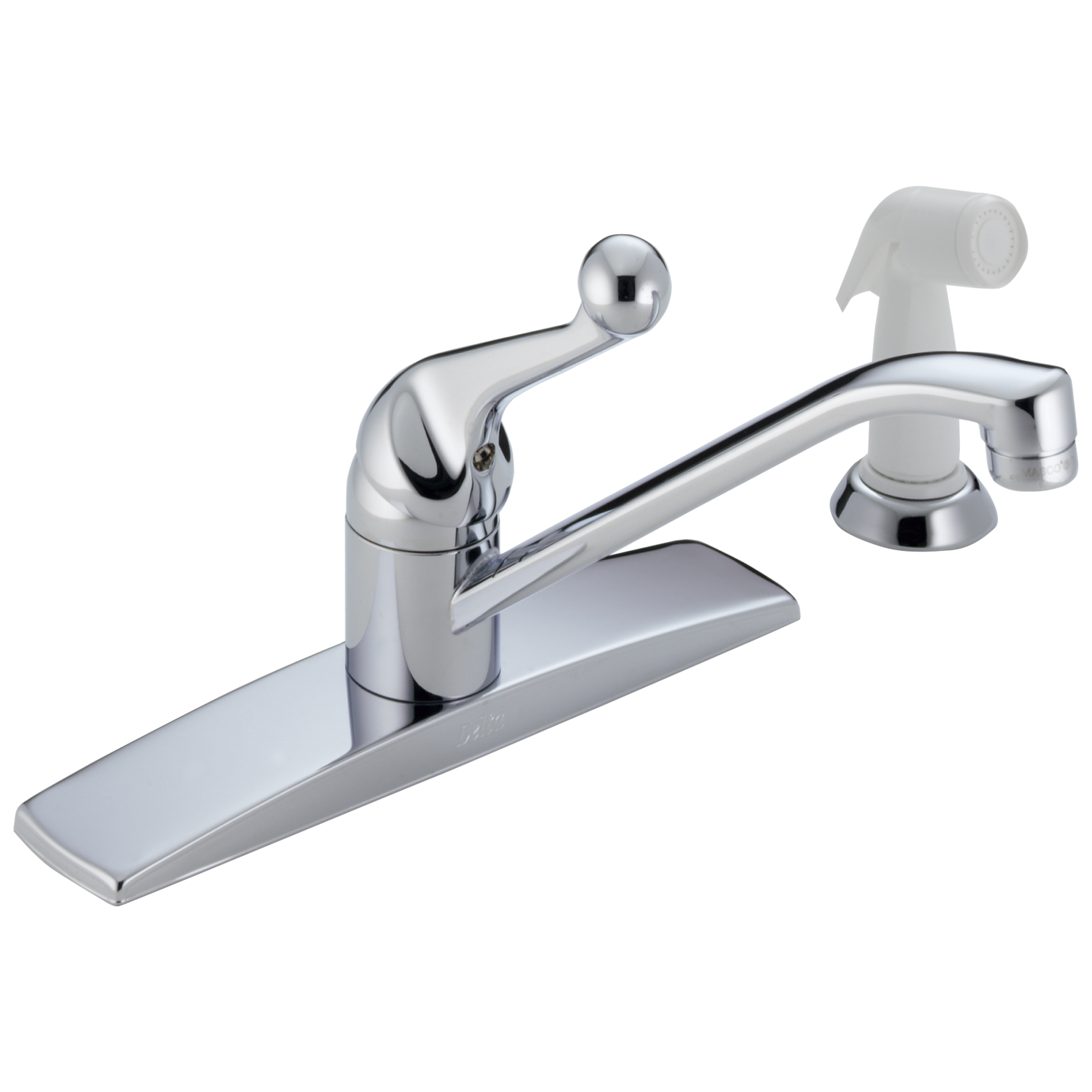 Single Handle Kitchen Faucet with Spray in Chrome 400WF Delta Faucet