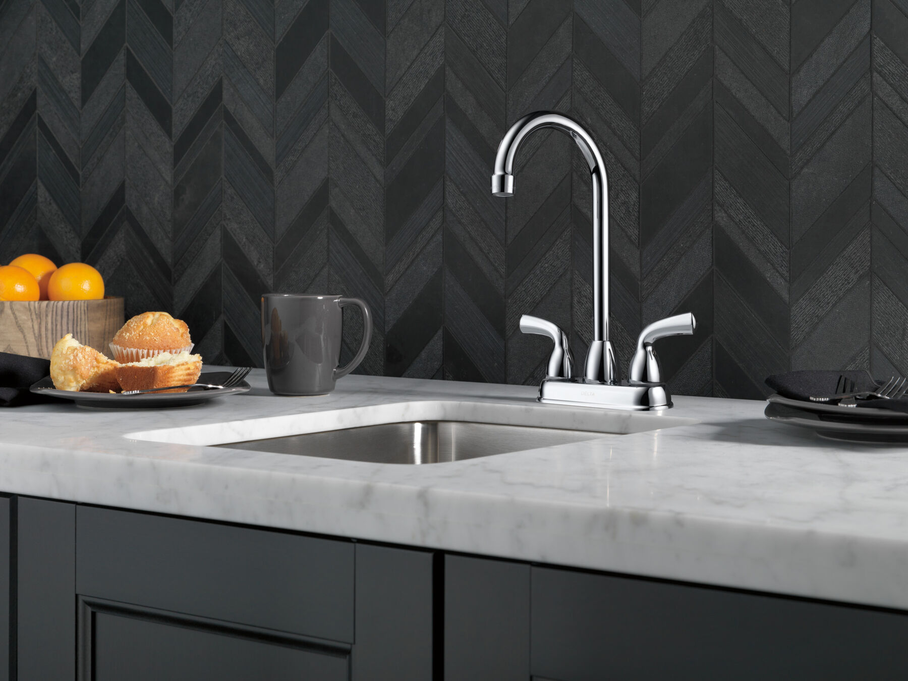 Two Handle Bar / Prep Faucet in Chrome B28910LF — thumbnail 2