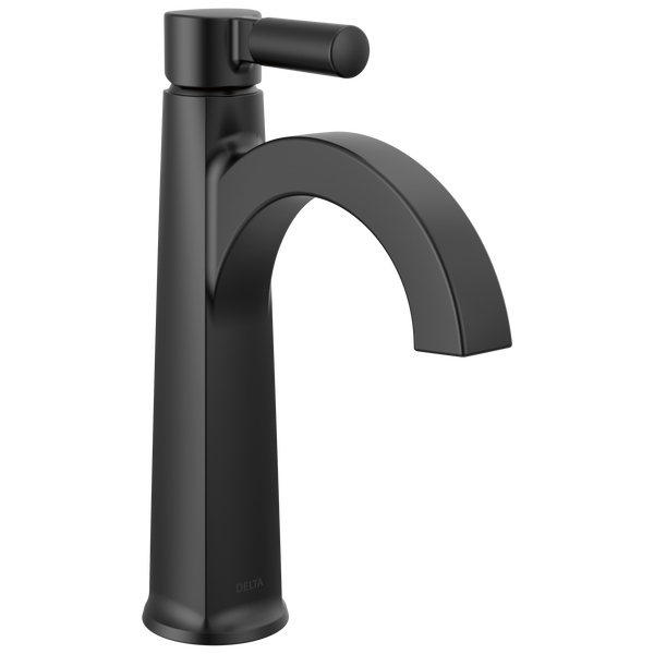Single Handle Bathroom Faucet in Matte Black 15839LF-BL | Delta Faucet