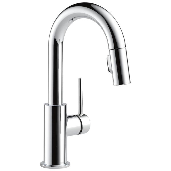 Single Handle Pull-Down Bar/Prep Kitchen Limited Swivel in Chrome