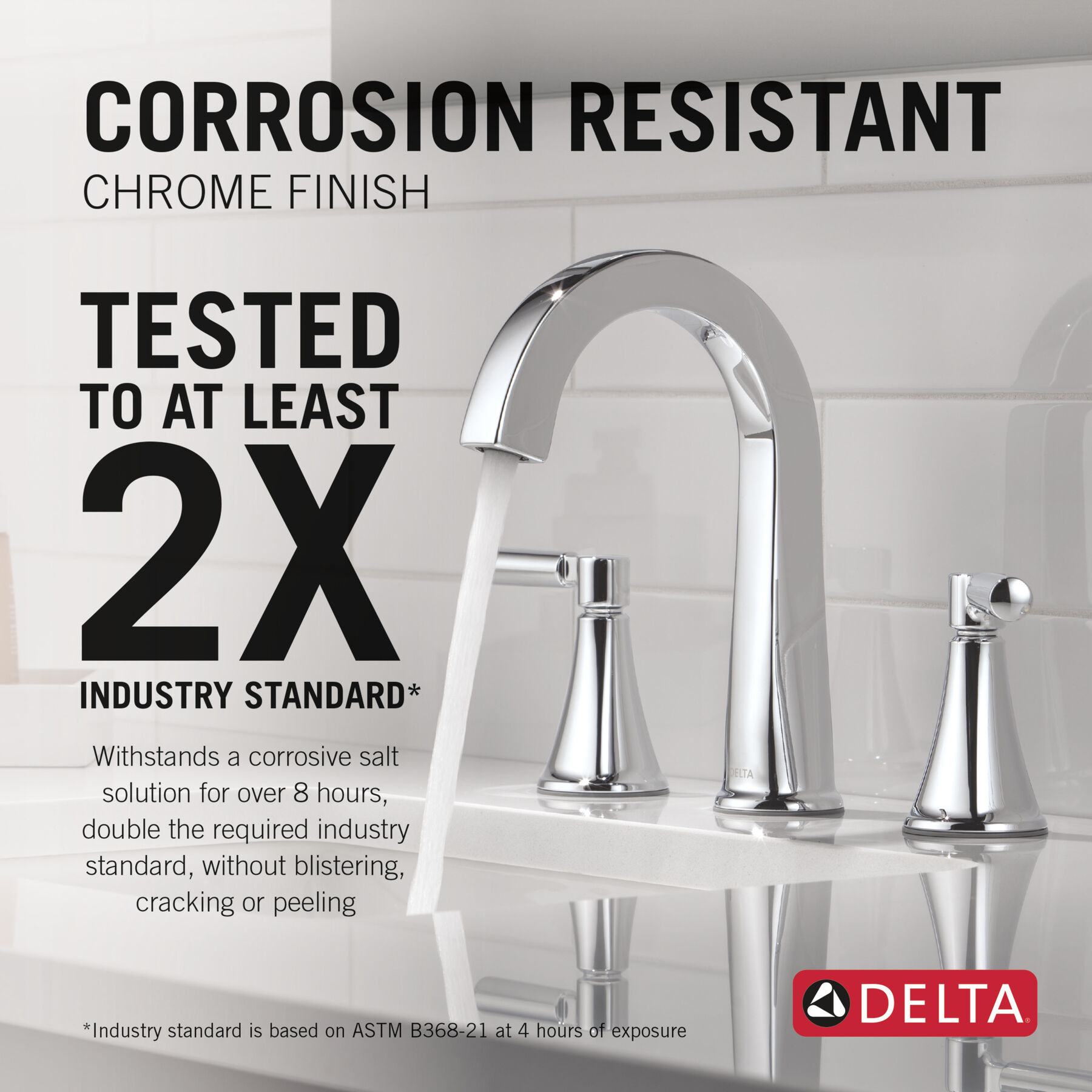 Two Handle Widespread Bathroom Faucet in Chrome 35839LF — thumbnail 3