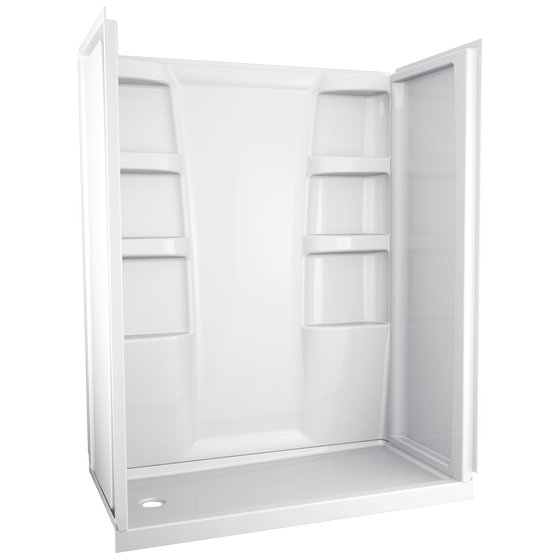 ProCrylic 60 in. x 30 in. Shower Surround in High Gloss White B67513