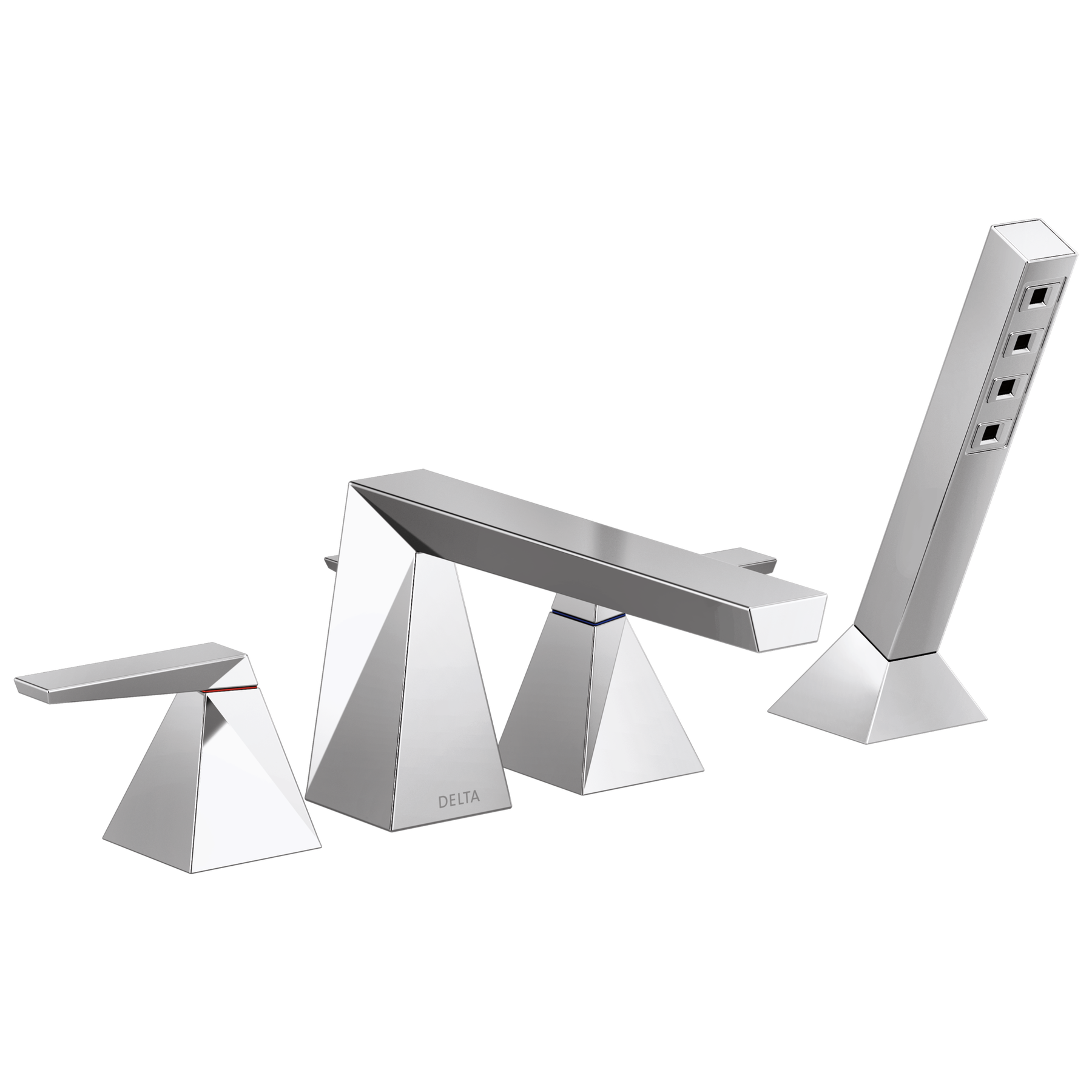 Two-Handle Roman Tub Trim with Hand Shower