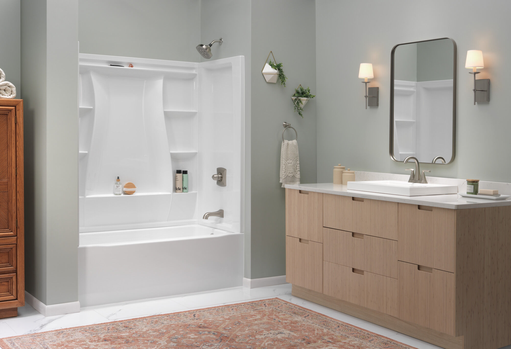 60x30 Alcove Bathtub Bundle - Right in High Gloss White BVS2-C512