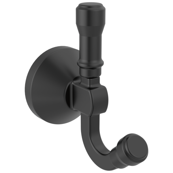 Double Robe Hook in Matte Black 78435-BL | Delta Faucet