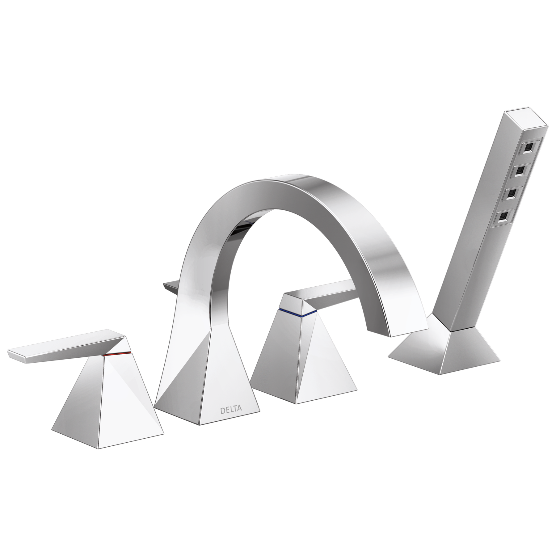 Two-Handle Roman Tub Trim with Hand Shower