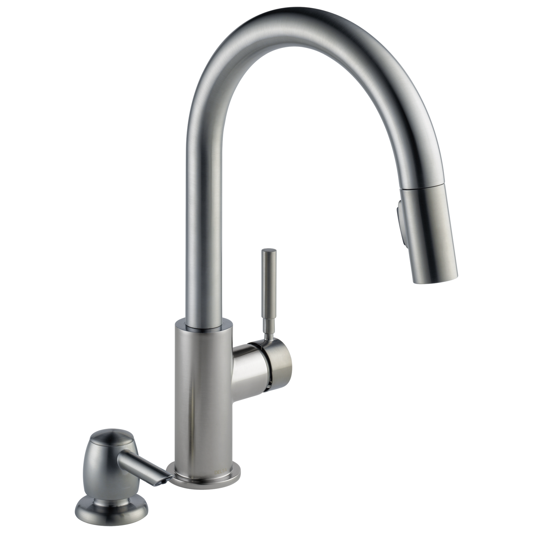 Single Handle Pull-Down Kitchen Faucet with Soap Dispenser in