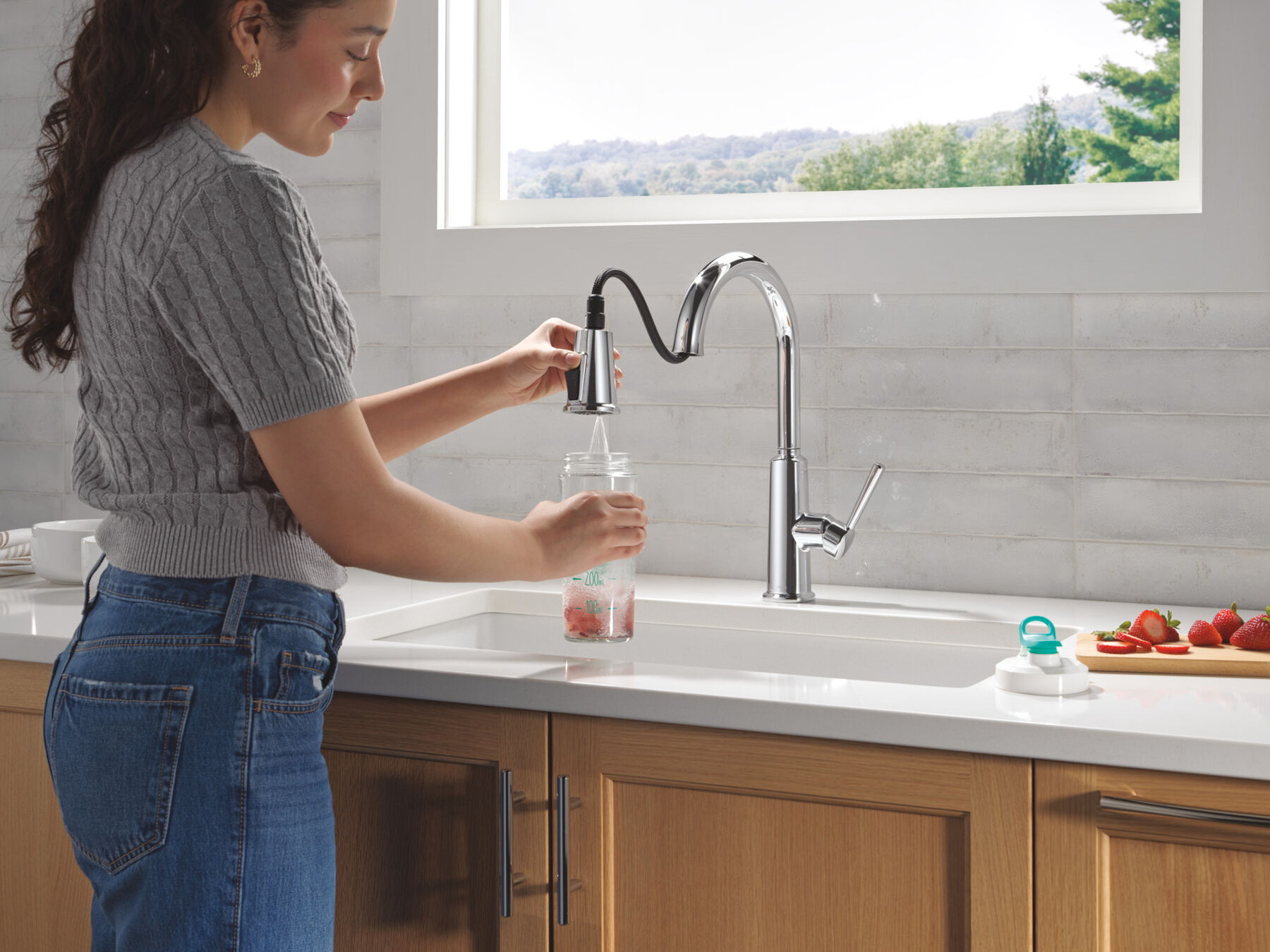 Pull-Down Kitchen 1 Handle with Soap Dispenser Bundle, image 5