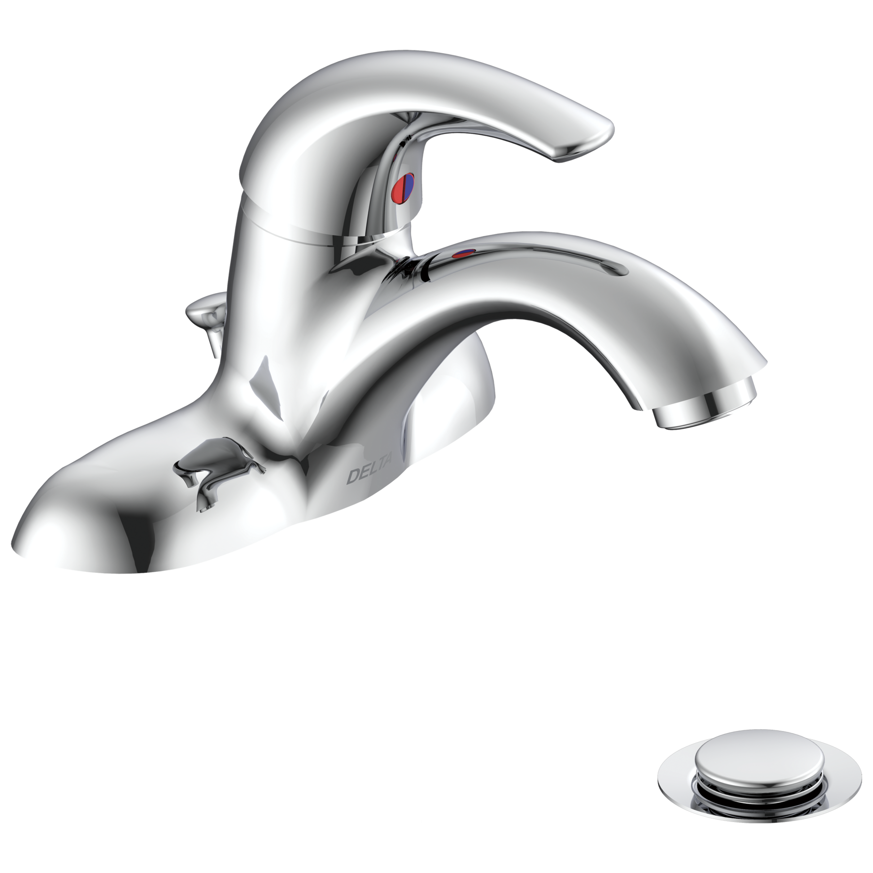 Single Handle Centerset Bathroom Faucet in Chrome 22C301 | Delta