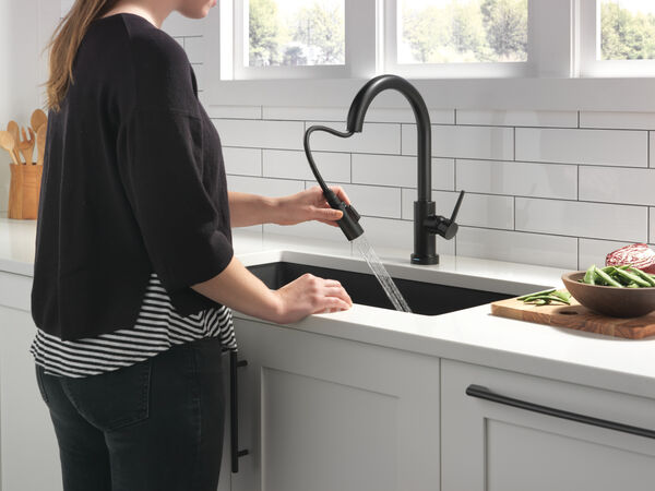 Single Handle Pull-Down Kitchen Faucet with Touch2O ...