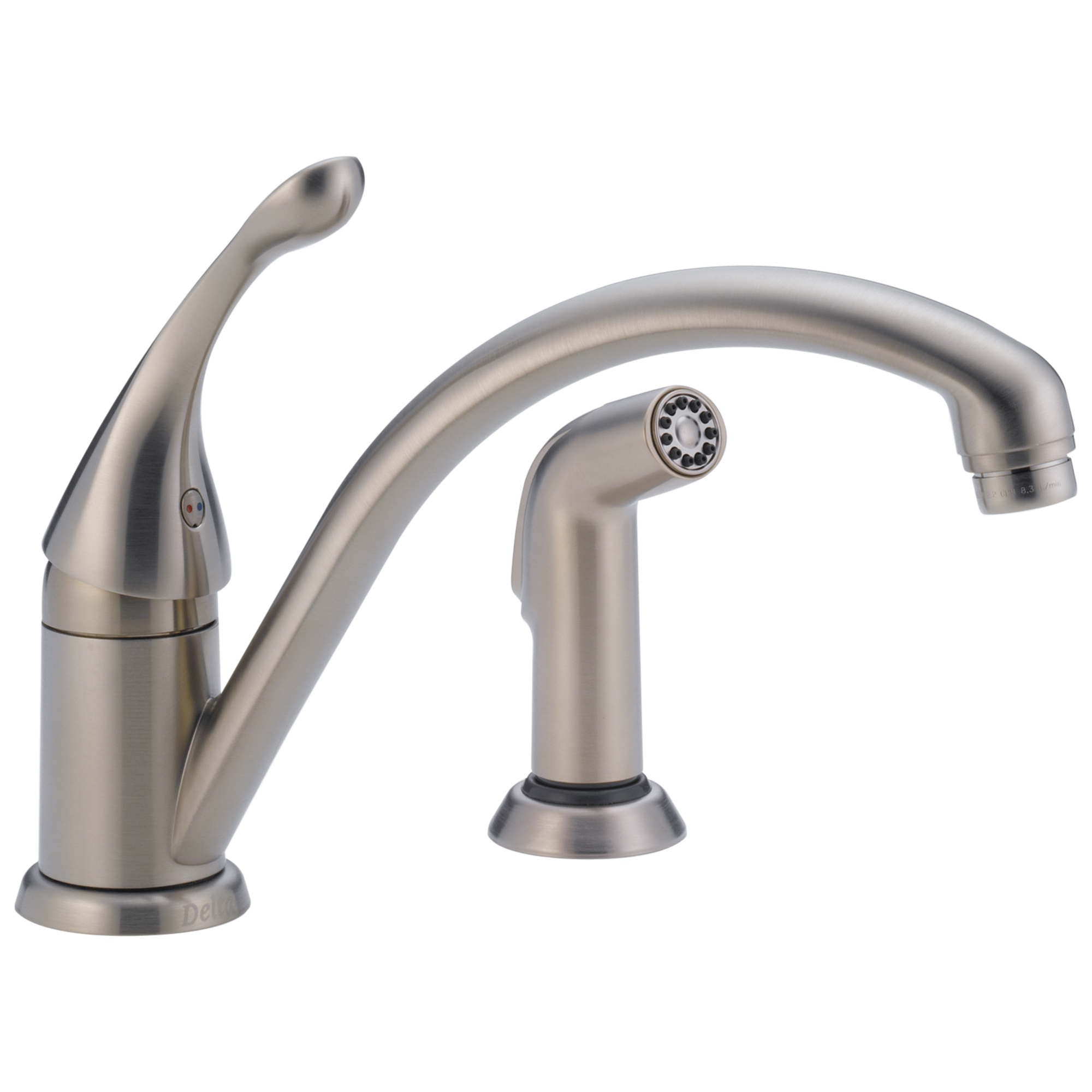 Delta Faucet CollinsE Single Handle Kitchen Faucet with Spray - Stainless