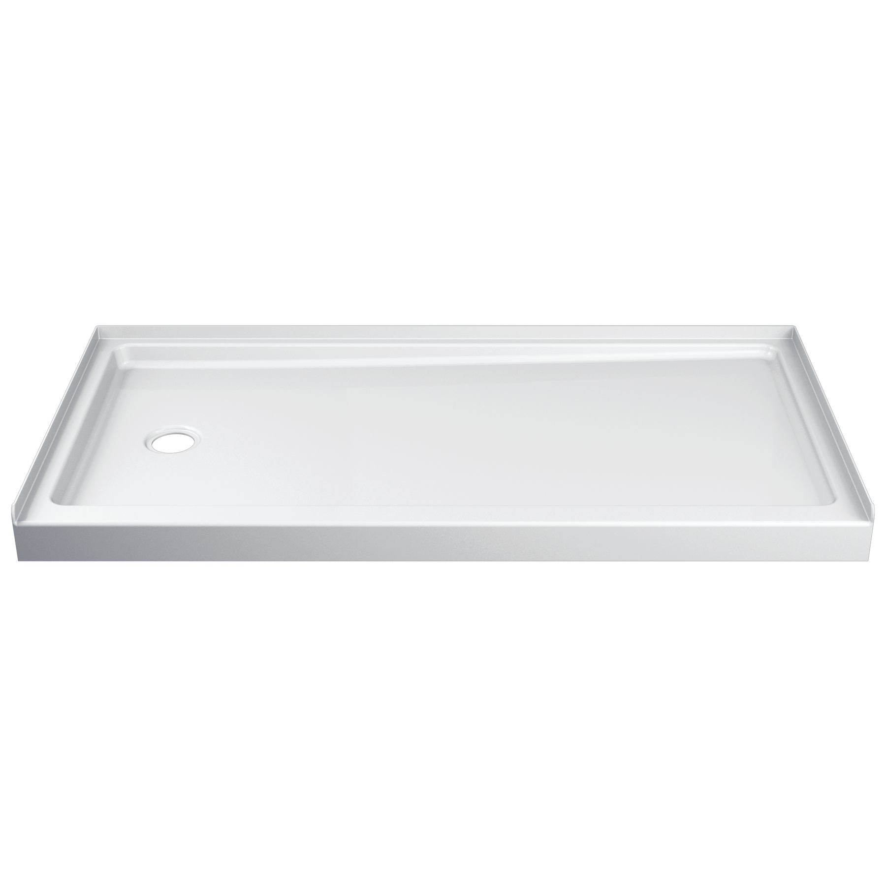 ProCrylic 60 in. x 30 in. Shower Base Left Drain in High Gloss White  B78513-6030L-WH | Delta Faucet