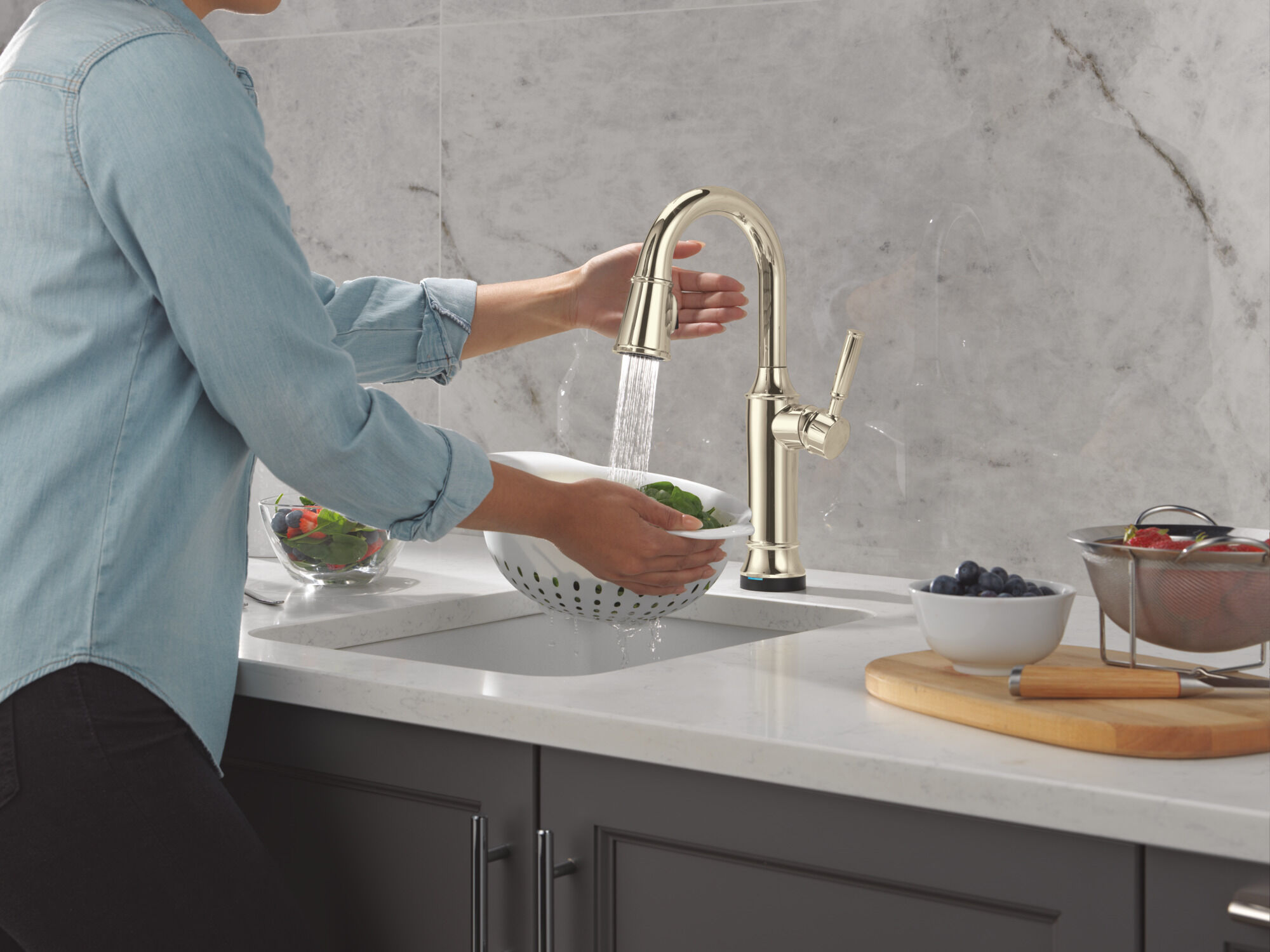 Touch2O® Bar / Prep Faucet with Touchless Technology in Lumicoat