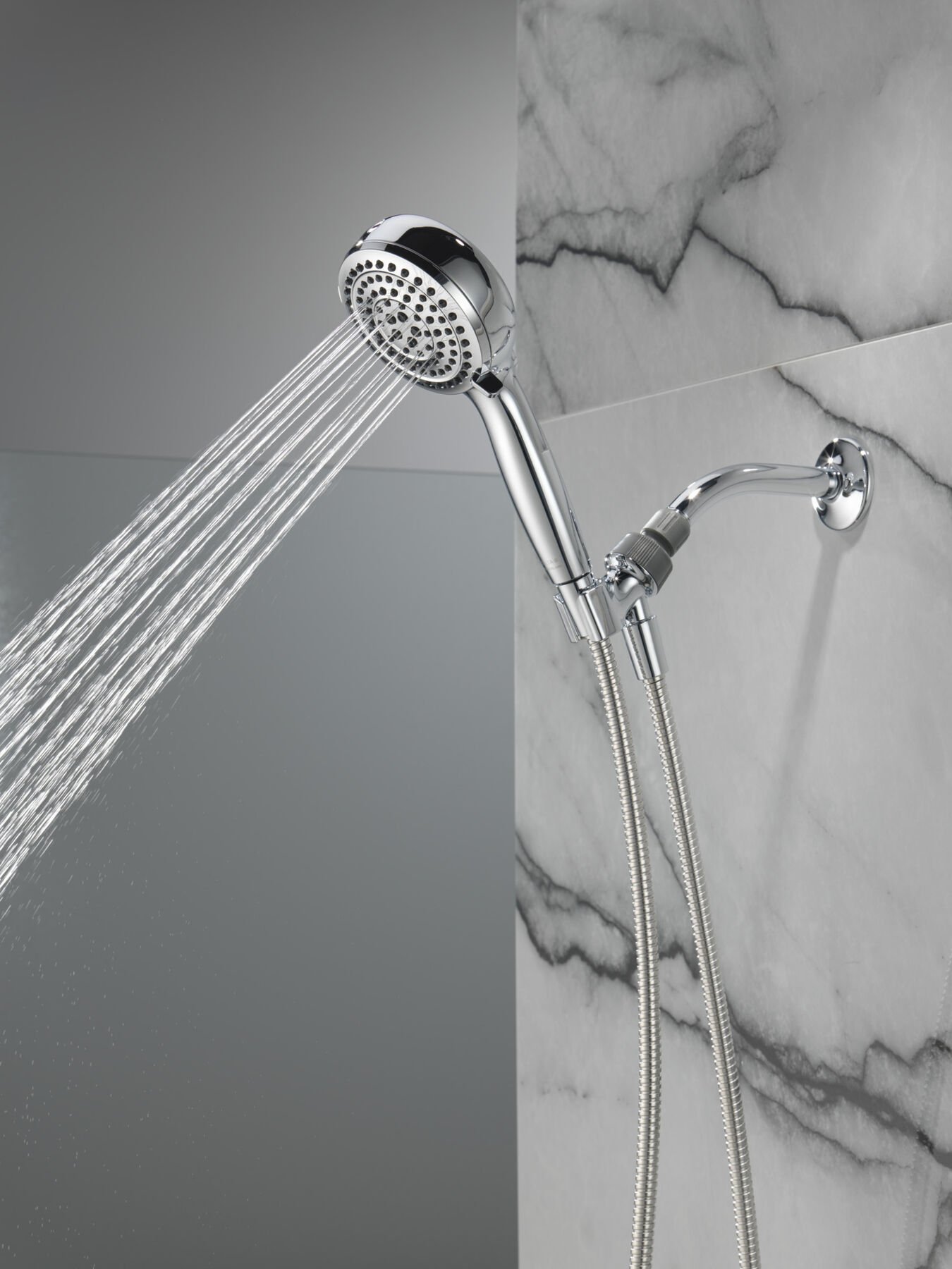 6-Setting Hand Shower with Cleaning Spray