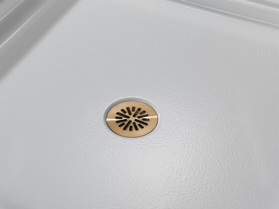 4" Prefab Round Shower Drain in Champagne Bronze DT051411-CZ | Delta Faucet