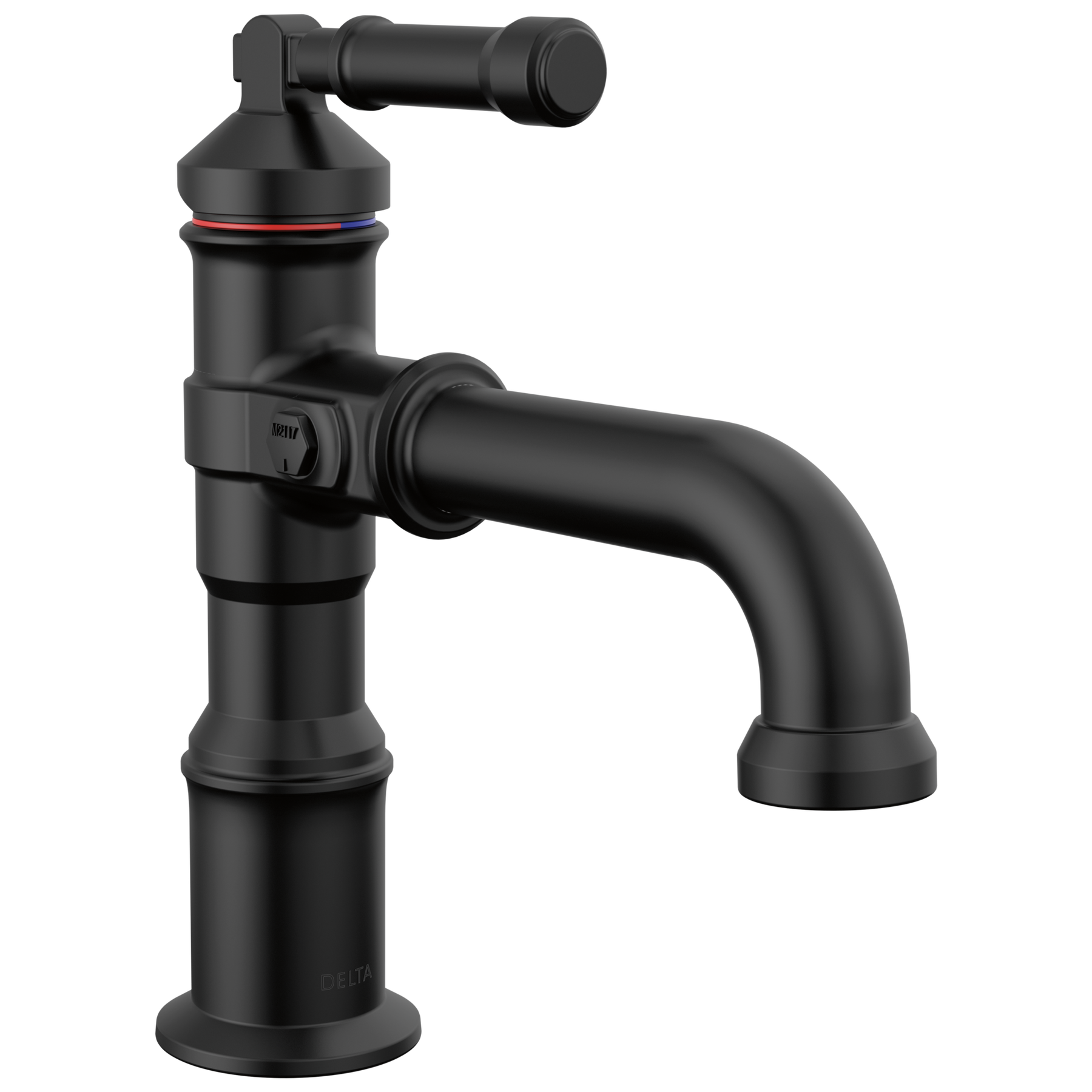 Single Handle Bathroom Faucet in Matte Black 584-BLLPU-DST | Delta