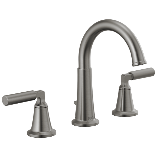 Two Handle Widespread Bathroom Faucet in Black Stainless 35548LF-KSMPU | Delta  Faucet