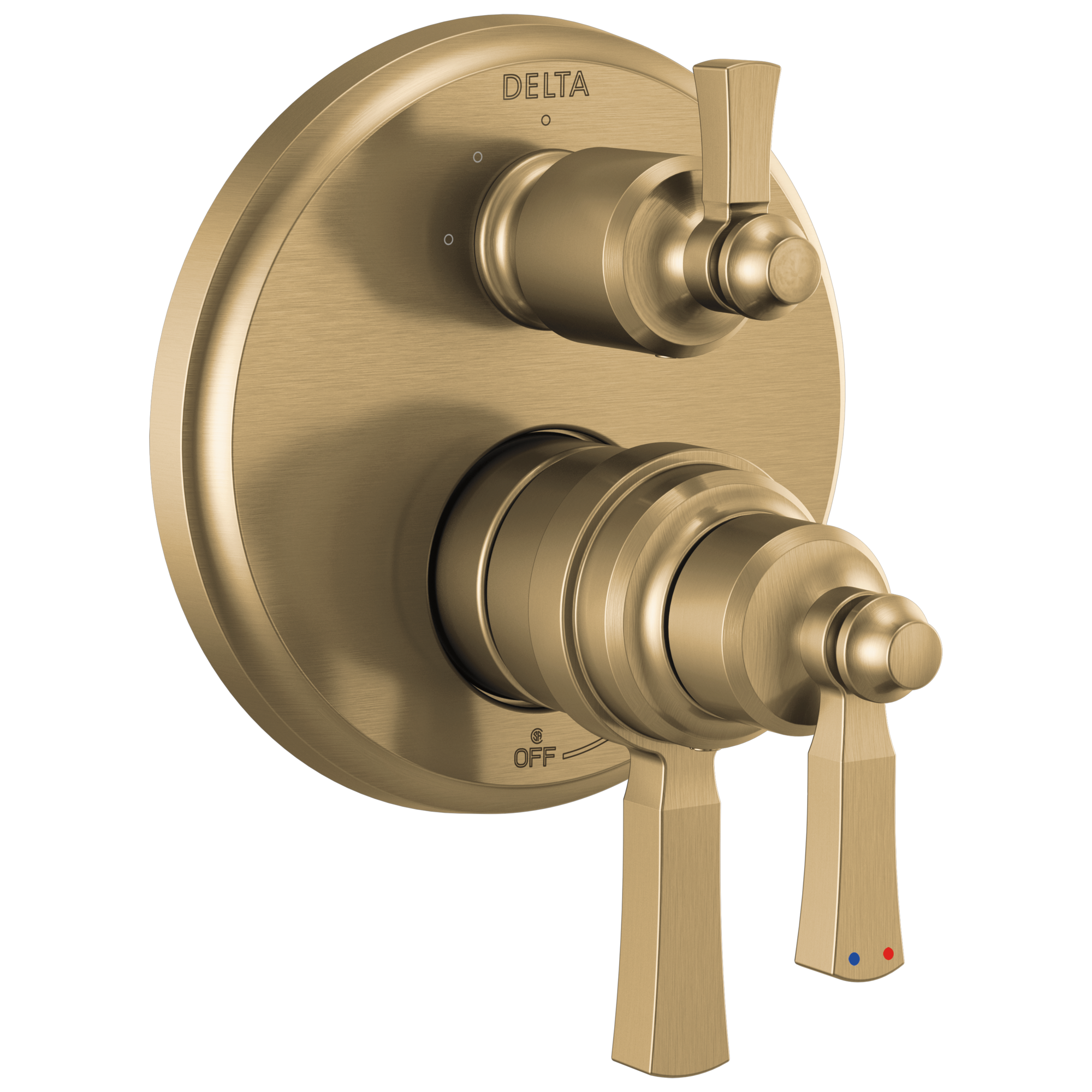 Delta Faucet DorvalE Traditional 2-Handle Monitor 17T Series Valve Trim with 3 Setting Diverter - Champagne Bronze