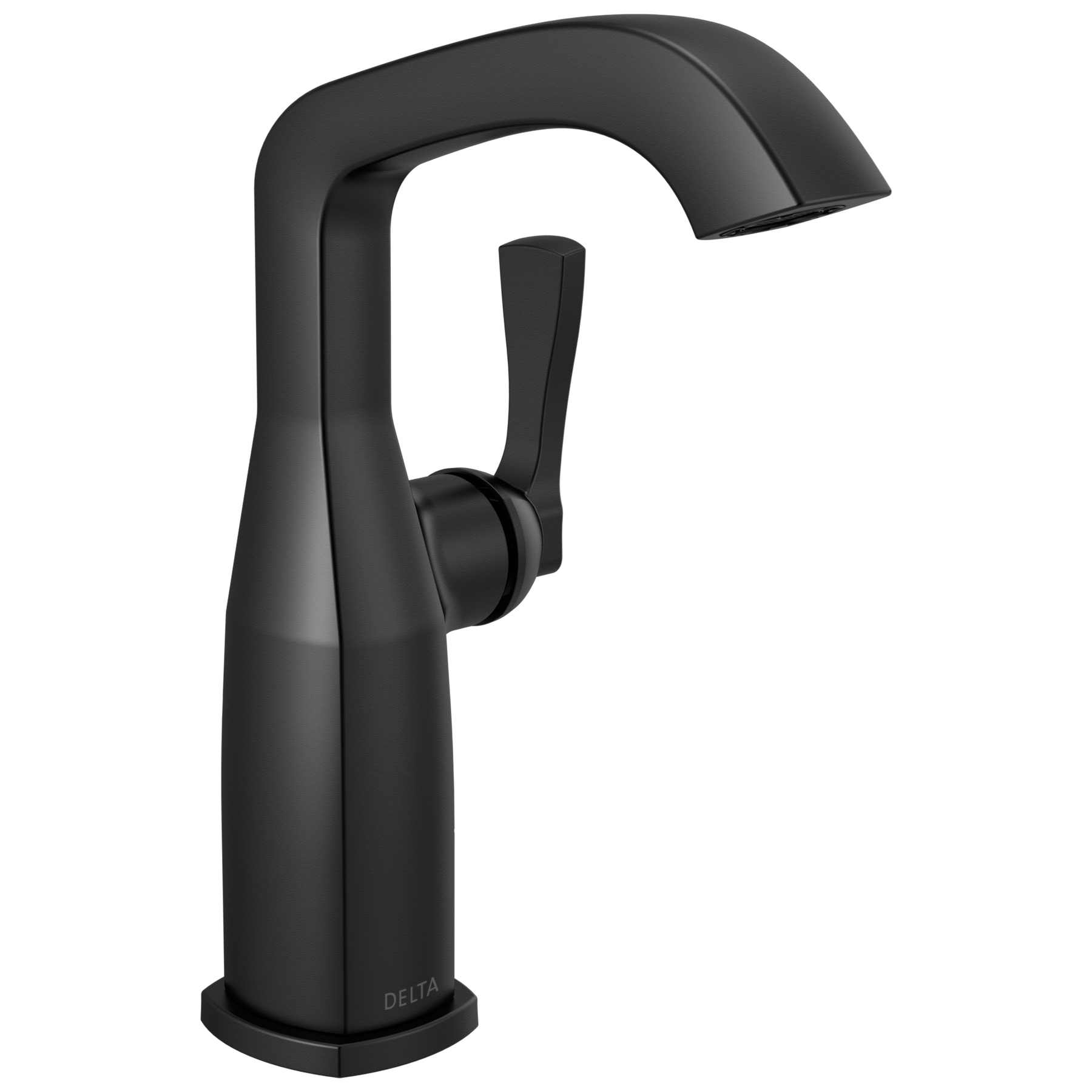 Single Handle Mid-Height Bathroom Faucet in Matte Black 676-BL-DST