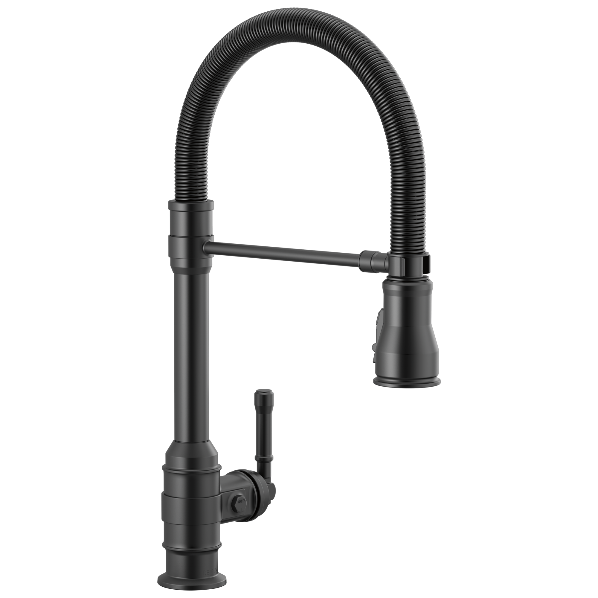 BroderickE Single Handle Pull-Down Kitchen Faucet With Spring Spout - Matte Black