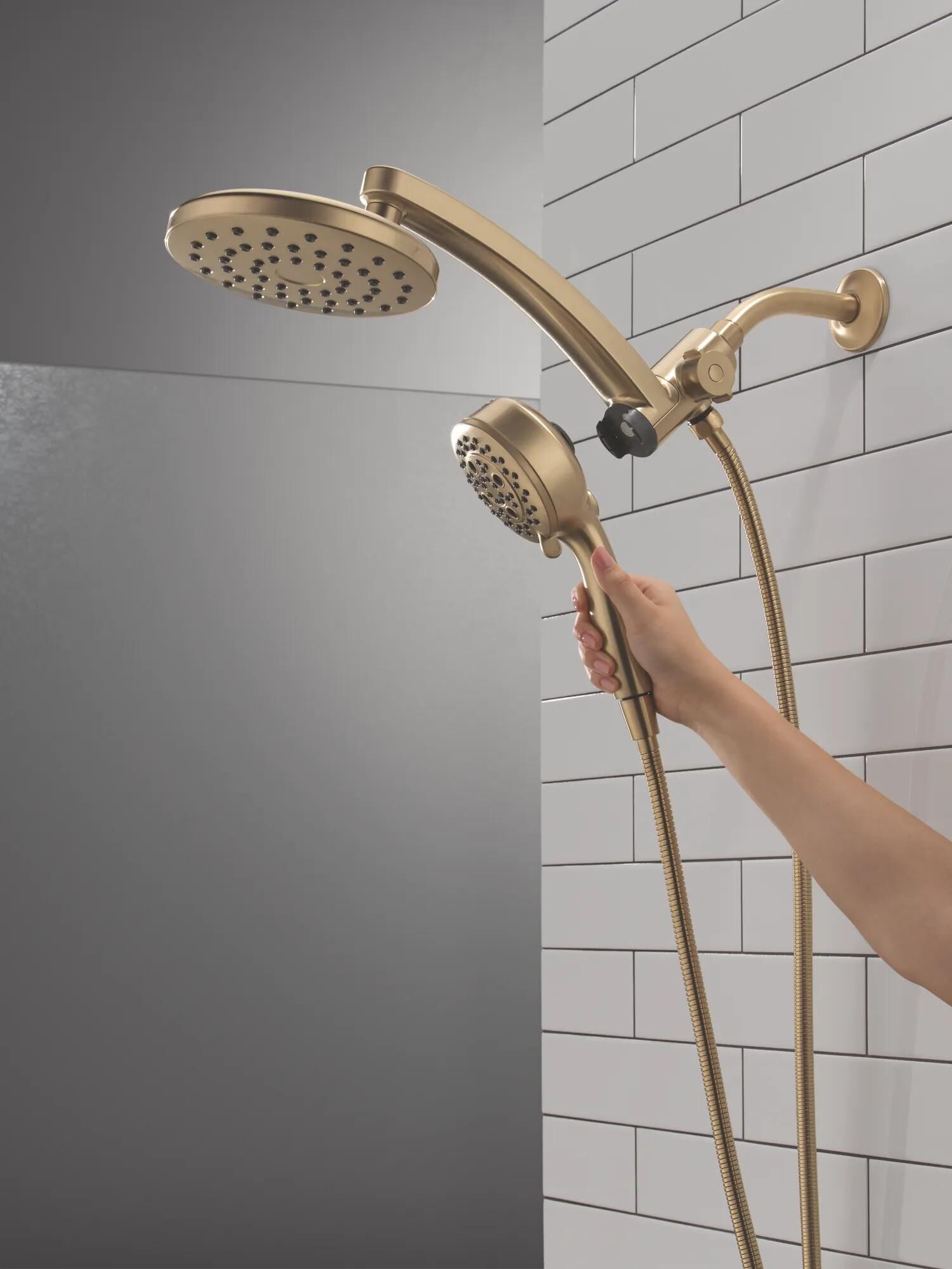 DELTA-FAUCET 58473-CZ-PR25 Universal-Duschkombo – Lumicoat Bronze, 2,5 GPM, Mit Magnet-Docking