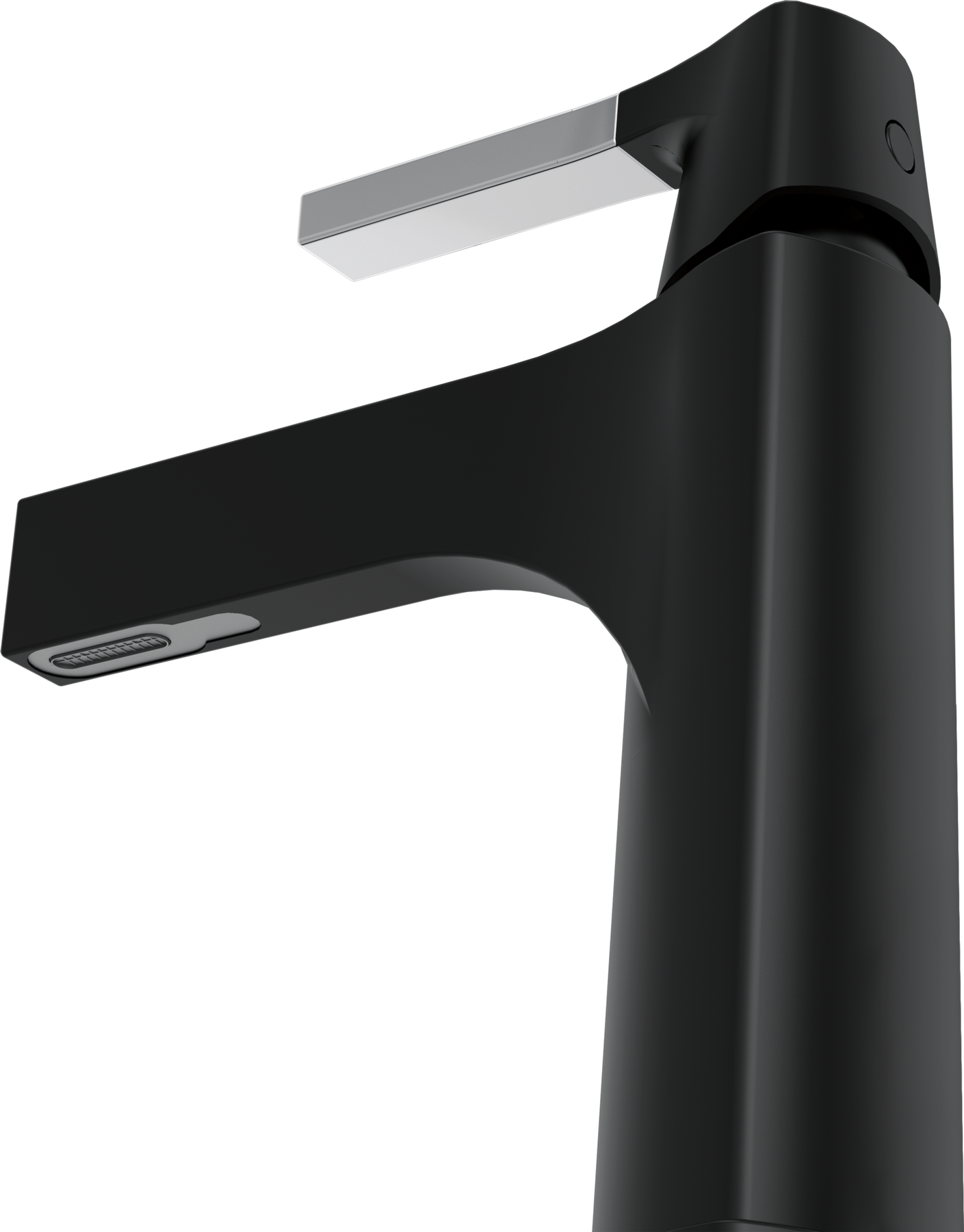 Single Handle Bathroom Faucet in Chrome / Matte Black 574-CSMPU