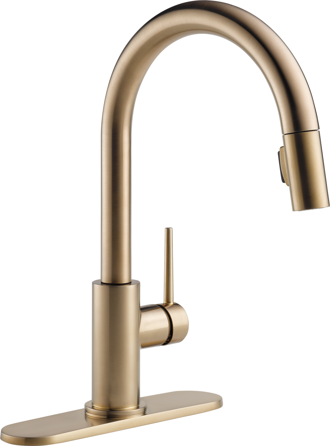 Single Handle Pull-Down Kitchen Faucet (Recertified) in Champagne