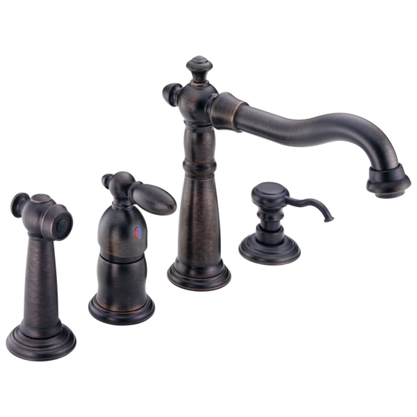 Single Handle Kitchen Faucet in Bronze 156RBWF Delta Faucet